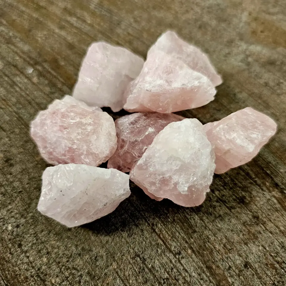 Rose quartz stones